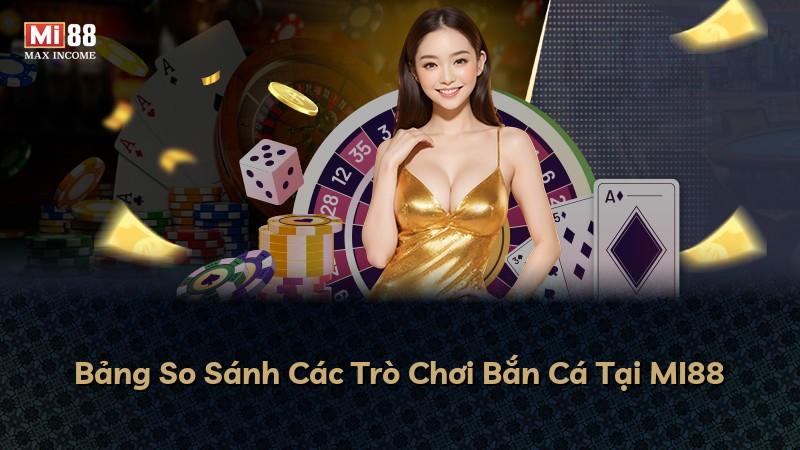 Bảng So Sánh Các Trò Chơi Bắn Cá Tại MI88