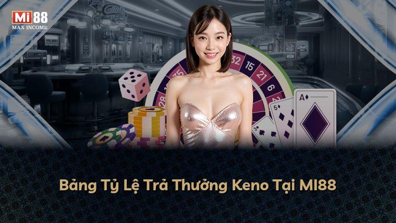 Bảng Tỷ Lệ Trả Thưởng Keno Tại MI88